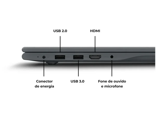 Notebook Positivo Vision C14 Intel Celeron 4GB - 128GB eMMC 14” HD Windows 11 Microsoft 365 - Imagem 2